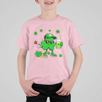 St Patricks Day Shamrock Darts And Beer Lover Gift T Shirt For Kid