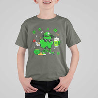 St Patricks Day Shamrock Darts And Beer Lover Gift T Shirt For Kid