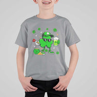 St Patricks Day Shamrock Darts And Beer Lover Gift T Shirt For Kid