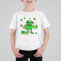 St Patricks Day Shamrock Darts And Beer Lover Gift T Shirt For Kid