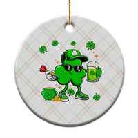 St Patricks Day Shamrock Darts And Beer Lover Gift Ceramic Ornament