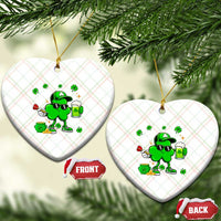 St Patricks Day Shamrock Darts And Beer Lover Gift Ceramic Ornament