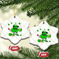 St Patricks Day Shamrock Darts And Beer Lover Gift Ceramic Ornament