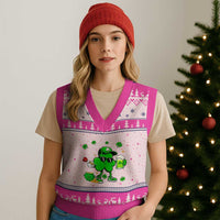 St Patricks Day Shamrock Darts And Beer Lover Gift V-Neck Knit Sweater Vest