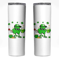 St Patricks Day Shamrock Darts And Beer Lover Gift Skinny Tumbler