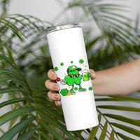 St Patricks Day Shamrock Darts And Beer Lover Gift Skinny Tumbler