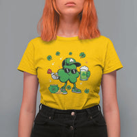 St Patricks Day Shamrock Darts And Beer Lover Gift T Shirt For Women