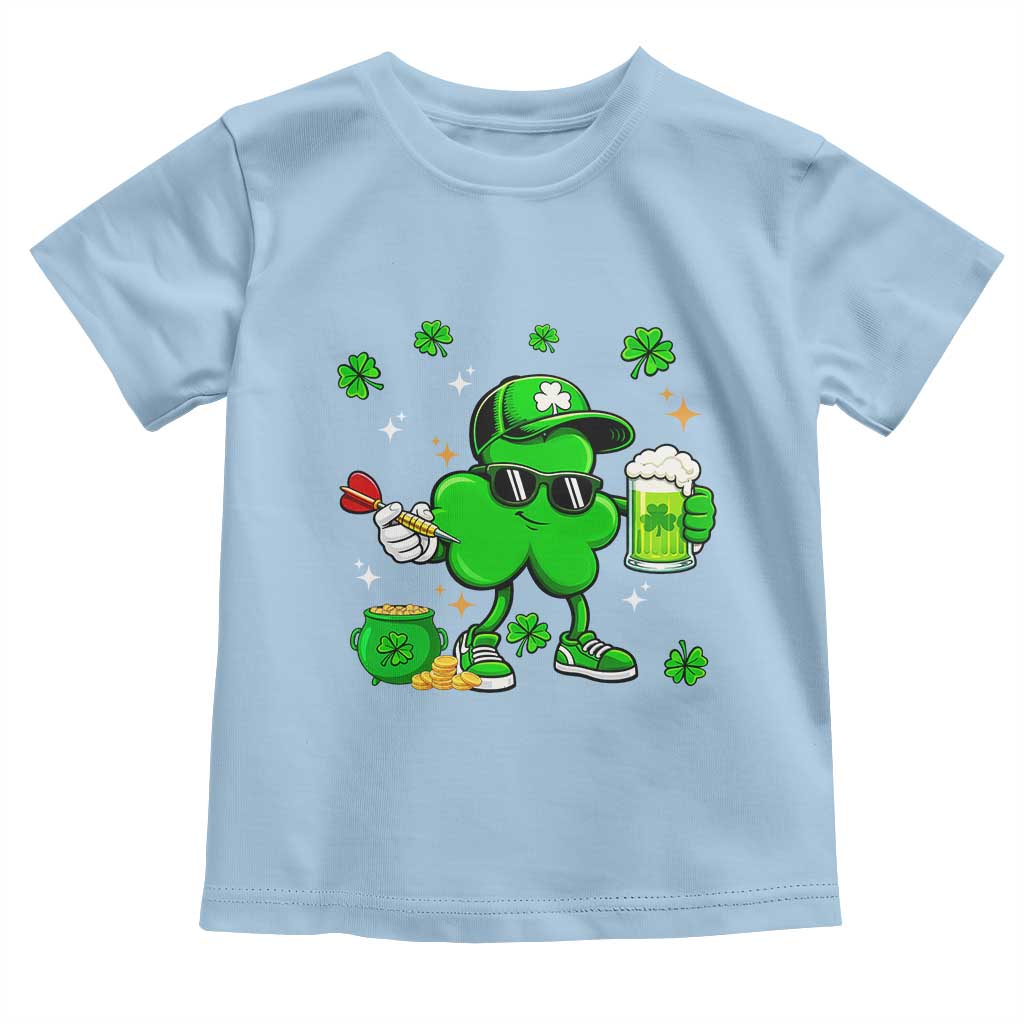 St Patricks Day Shamrock Darts And Beer Lover Gift Toddler T Shirt