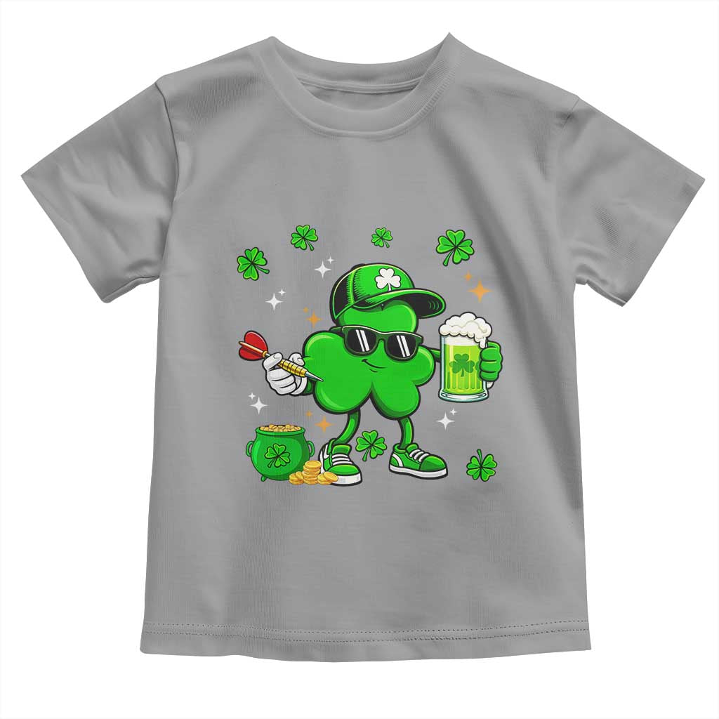 St Patricks Day Shamrock Darts And Beer Lover Gift Toddler T Shirt