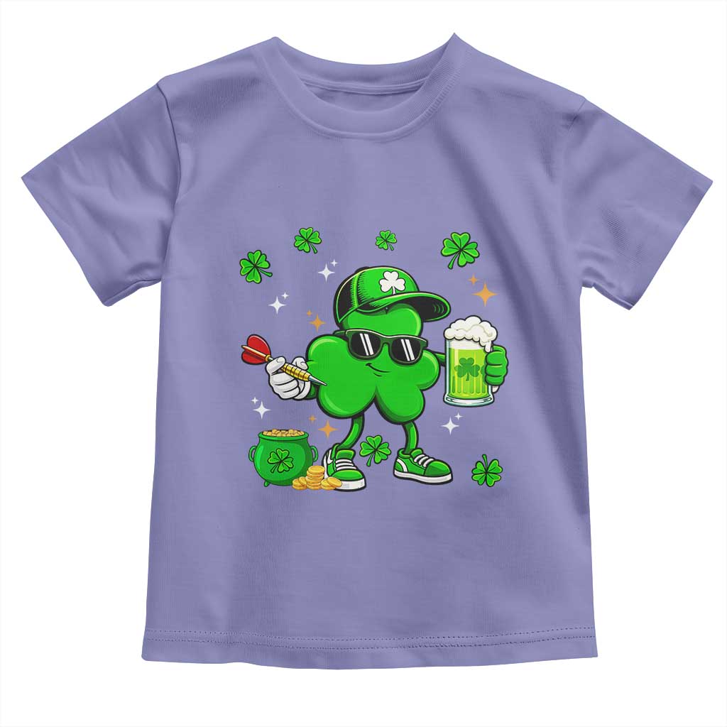 St Patricks Day Shamrock Darts And Beer Lover Gift Toddler T Shirt