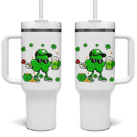 St Patricks Day Shamrock Darts And Beer Lover Gift Tumbler With Handle