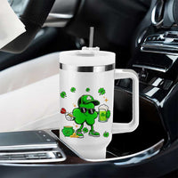 St Patricks Day Shamrock Darts And Beer Lover Gift Tumbler With Handle
