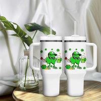 St Patricks Day Shamrock Darts And Beer Lover Gift Tumbler With Handle