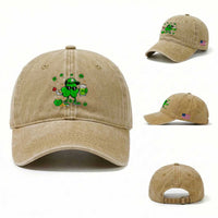 St Patricks Day Shamrock Darts And Beer Lover Gift Washed Cotton Baseball Cap