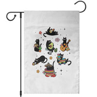 Funny Black Cat Lover Cinco De Mayo Garden Flag Mexican Fiesta Gift