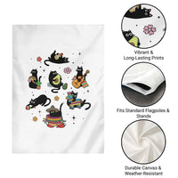 Funny Black Cat Lover Cinco De Mayo Garden Flag Mexican Fiesta Gift