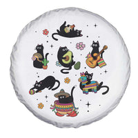 Funny Black Cat Lover Cinco De Mayo Spare Tire Cover Mexican Fiesta Gift