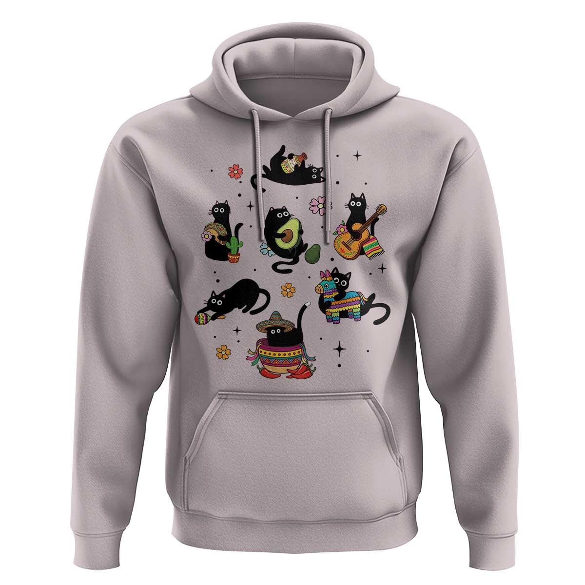Funny Black Cat Lover Cinco De Mayo Hoodie Mexican Fiesta Gift