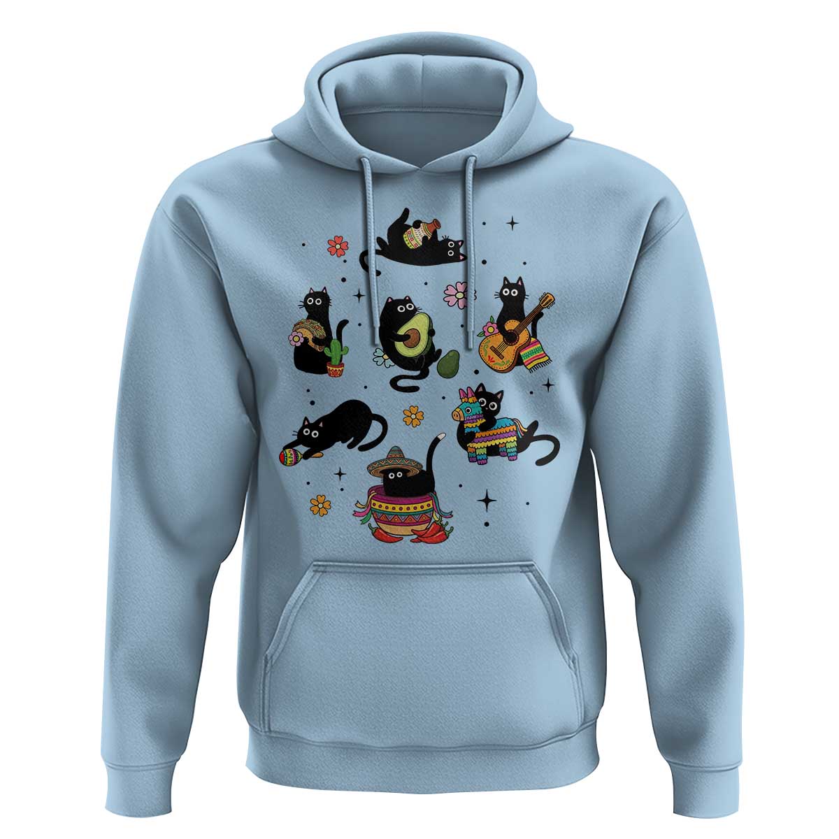 Funny Black Cat Lover Cinco De Mayo Hoodie Mexican Fiesta Gift