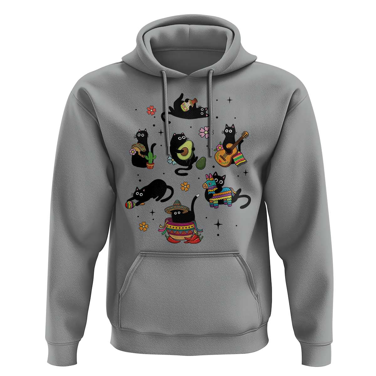 Funny Black Cat Lover Cinco De Mayo Hoodie Mexican Fiesta Gift