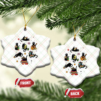 Funny Black Cat Lover Cinco De Mayo Ceramic Ornament Mexican Fiesta Gift