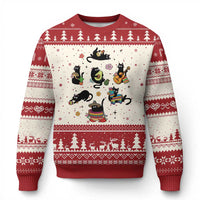 Funny Black Cat Lover Cinco De Mayo Ugly Christmas Sweater Mexican Fiesta Gift
