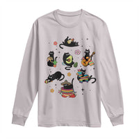 Funny Black Cat Lover Cinco De Mayo Long Sleeve Shirt Mexican Fiesta Gift