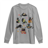Funny Black Cat Lover Cinco De Mayo Long Sleeve Shirt Mexican Fiesta Gift