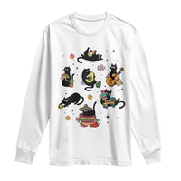 Funny Black Cat Lover Cinco De Mayo Long Sleeve Shirt Mexican Fiesta Gift