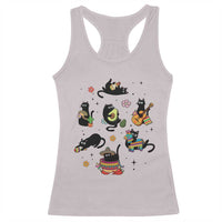 Funny Black Cat Lover Cinco De Mayo Racerback Tank Top Mexican Fiesta Gift