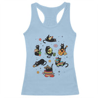 Funny Black Cat Lover Cinco De Mayo Racerback Tank Top Mexican Fiesta Gift