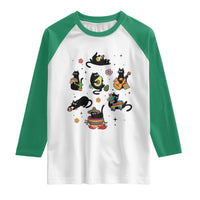 Funny Black Cat Lover Cinco De Mayo Raglan Shirt Mexican Fiesta Gift