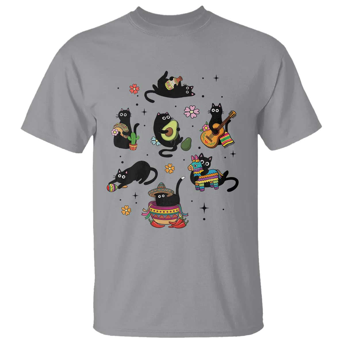 Funny Black Cat Lover Cinco De Mayo T Shirt Mexican Fiesta Gift