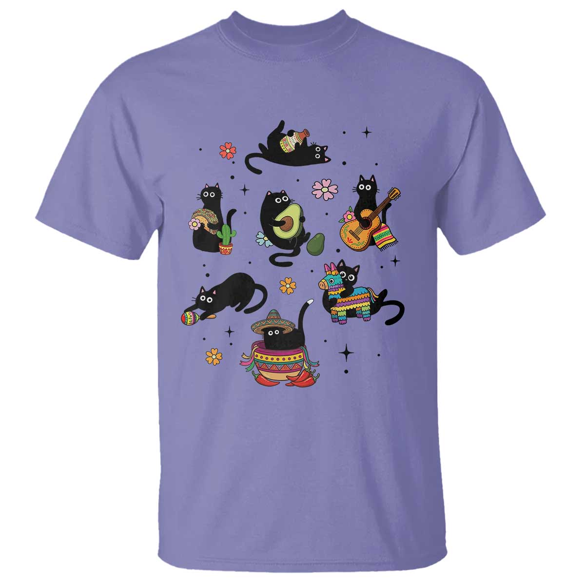 Funny Black Cat Lover Cinco De Mayo T Shirt Mexican Fiesta Gift