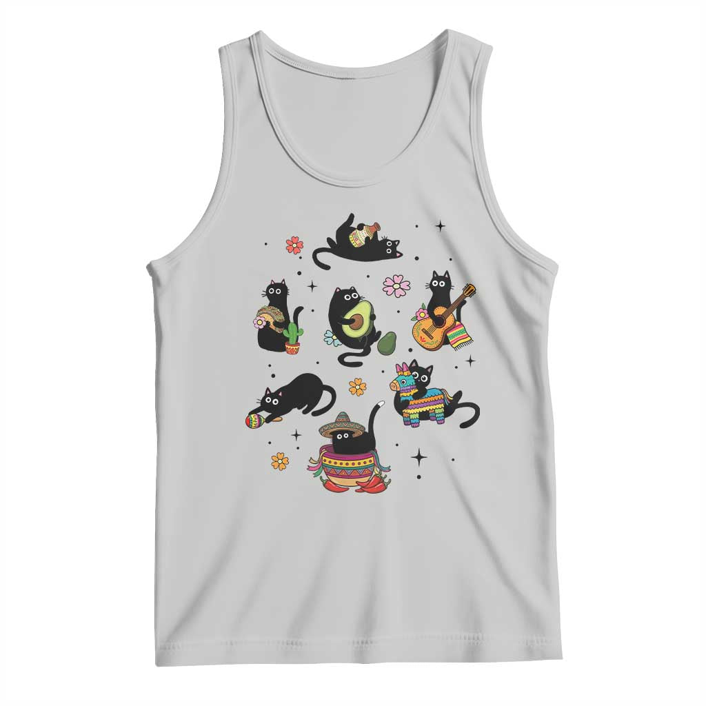 Funny Black Cat Lover Cinco De Mayo Tank Top Mexican Fiesta Gift