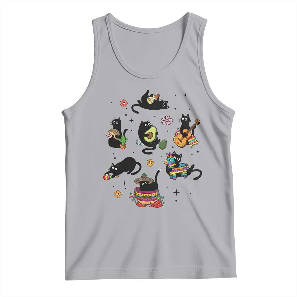 Funny Black Cat Lover Cinco De Mayo Tank Top Mexican Fiesta Gift