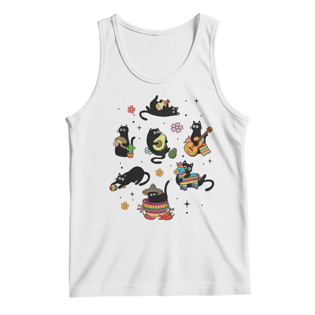 Funny Black Cat Lover Cinco De Mayo Tank Top Mexican Fiesta Gift