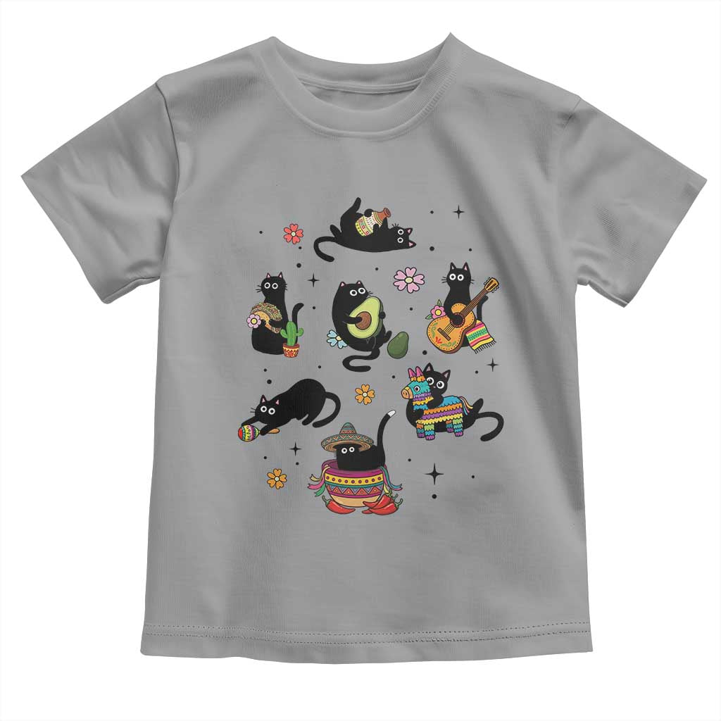 Funny Black Cat Lover Cinco De Mayo Toddler T Shirt Mexican Fiesta Gift