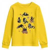 Funny Black Cat Lover Cinco De Mayo Youth Sweatshirt Mexican Fiesta Gift