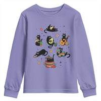 Funny Black Cat Lover Cinco De Mayo Youth Sweatshirt Mexican Fiesta Gift
