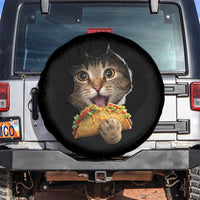 Funny Cat Eating Taco Spare Tire Cover Mexican Food Lover Gift