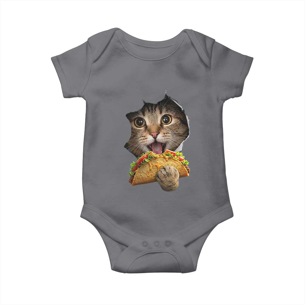 Funny Cat Eating Taco Baby Onesie Mexican Food Lover Gift