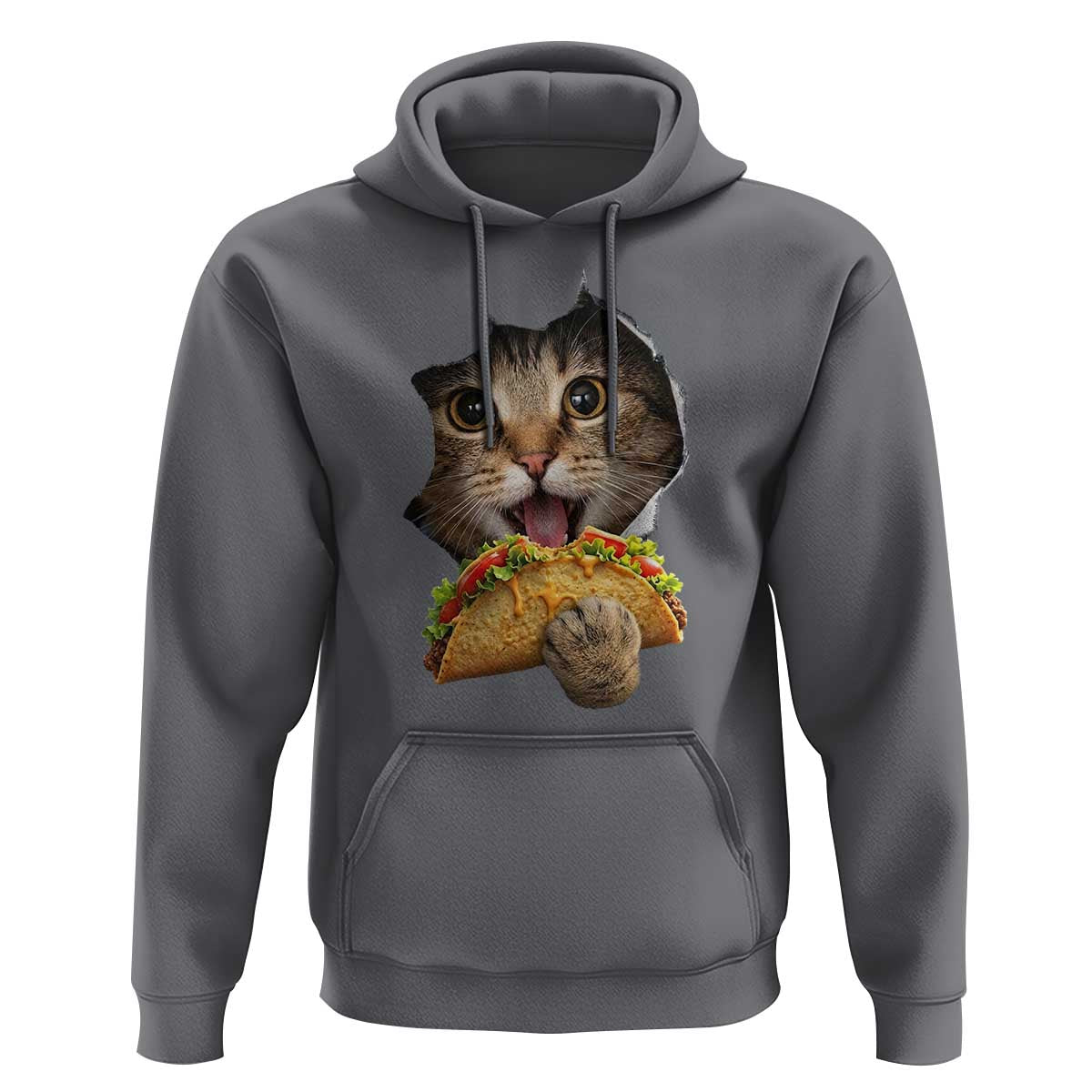 Funny Cat Eating Taco Hoodie Mexican Food Lover Gift