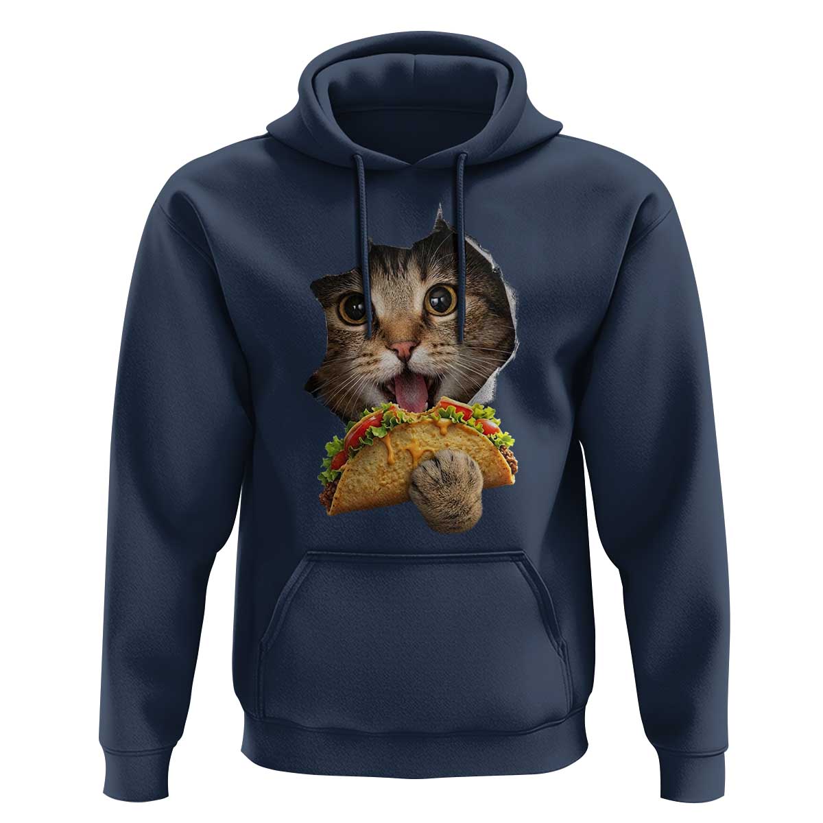 Funny Cat Eating Taco Hoodie Mexican Food Lover Gift