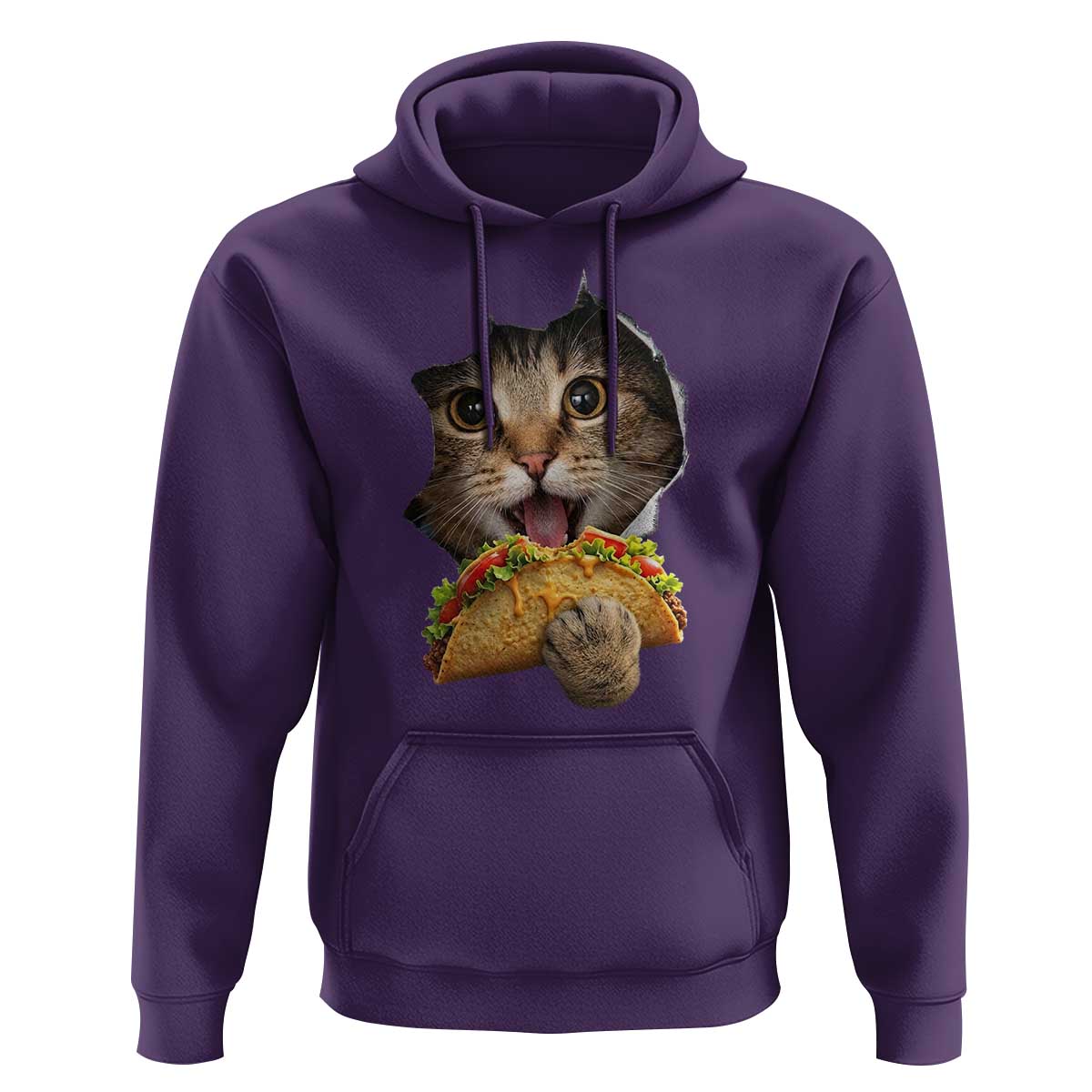 Funny Cat Eating Taco Hoodie Mexican Food Lover Gift