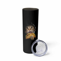 Funny Cat Eating Taco Skinny Tumbler Mexican Food Lover Gift