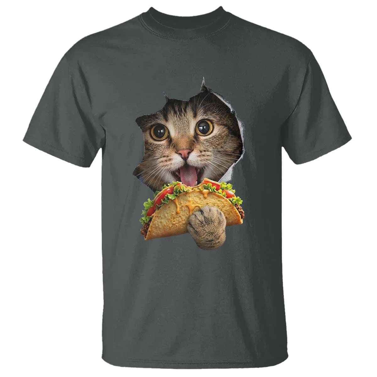 Funny Cat Eating Taco T Shirt Mexican Food Lover Gift