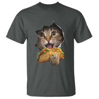 Funny Cat Eating Taco T Shirt Mexican Food Lover Gift