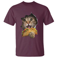 Funny Cat Eating Taco T Shirt Mexican Food Lover Gift