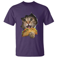 Funny Cat Eating Taco T Shirt Mexican Food Lover Gift